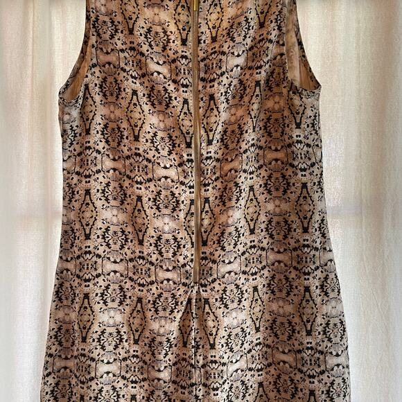 Cynthia Rowley 100% Linen Sleeveless All Over Print Sheath Dress Women's 6 - Picture 5 of 7